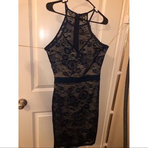 New Navy Blue Lace Dress